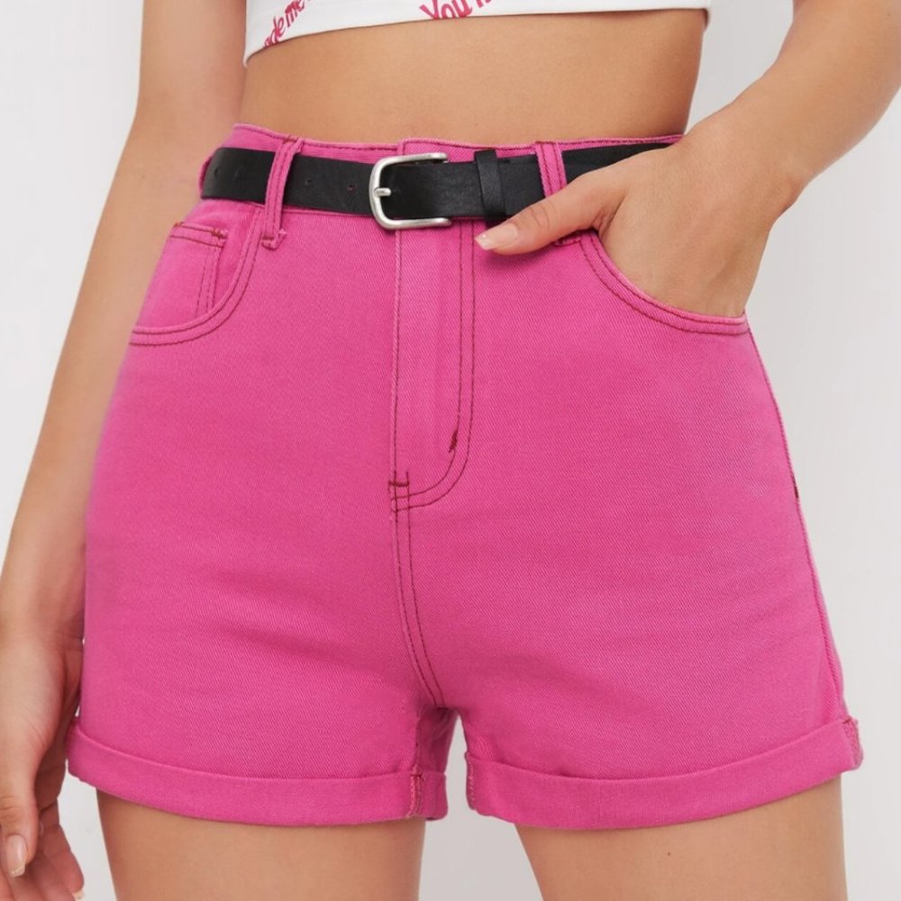 SHEIN Pink Denim Shorts